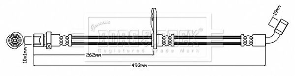 BORG & BECK stabdžių žarnelė BBH8082